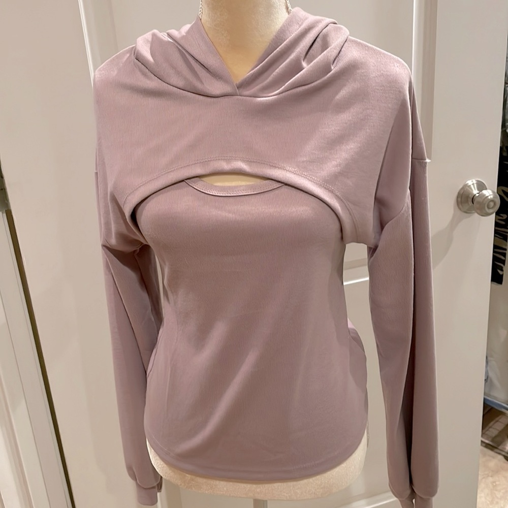 2 piece knit hooded shrug and tank set
